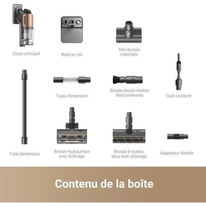 DREAME Z20 - Aspirateur Balai sans Fil - 250 AW - Moteur Haute Vitesse - Autonomie 90 Min - Technologie Détection Poussiere