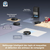 DREAME L40s Pro Ultra Robot Aspirateur - 19 000 Pa - Brosse Double HyperStream - Nettoyage a la serpilliere a l'eau chaude a 75°C