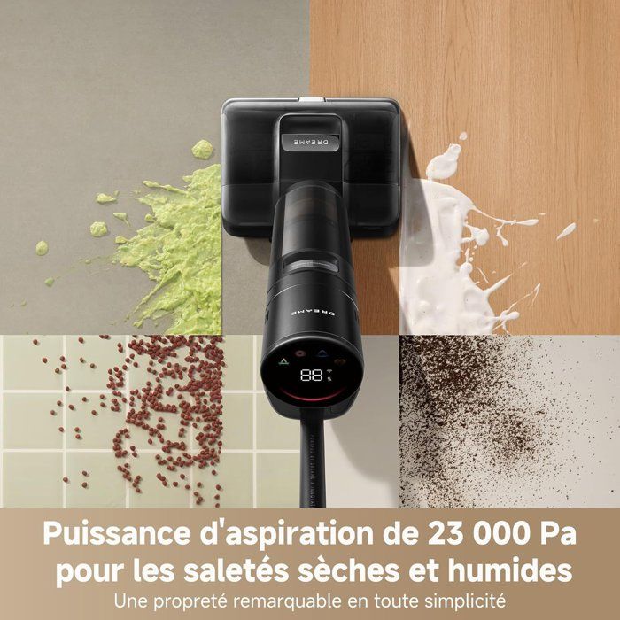 DREAME H15 Pro FoamWash - Aspirateur Laveur - Nettoyage Ciblé - Solution a Rapport Intelligent - Bras Robotisé IA 2.0- TangleCut 2.0