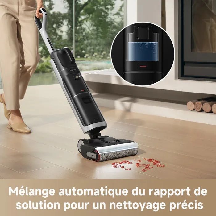 DREAME H14 Dual - Aspirateur Balai Laveur- 18k Pa - Aspirateur eau et poussieres - Fonctionnel multisurfaces 5-en-1