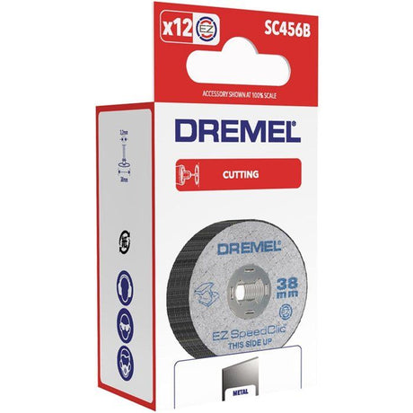 Lot de 12 Disques DREMEL - EZ SpeedClic - Tronçonnage/Découpe Métaux - ř 38mm - épaisseur 1,2mm