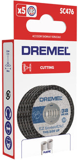 Lot de 5 disques DREMEL S476 EZ SpeedClic pour découper les plastiques et PVC - Ø 38mm, épaisseur 1,2mm