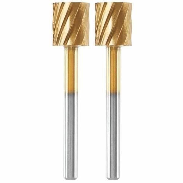 Lot de 2 fraises acier haute longévité Dremel Max 115 - ø 7,8mm cylindrique