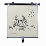 Store enrouleur de fenetre de voiture - DREAMBABY - Double face Zebra & Tigre Print - Réglable  2pcs