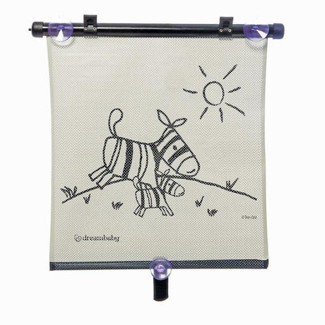 Store enrouleur de fenetre de voiture - DREAMBABY - Double face Zebra & Tigre Print - Réglable  2pcs