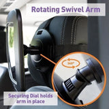 Grand miroir rÈtroviseur rectangulaire - DREAMBABY - RÈglable pour siege arriere - 20 x 24 cm - Noir