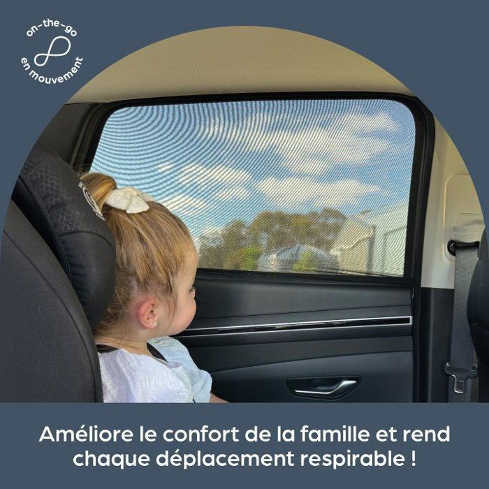 Pare-soleil pour bébé - DREAMBABY - 2 pieces de chaussettes de fenetre en maille - Protection contre le soleil et la chaleur