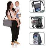 Sac a langer de voyage 3-en-1 - DREAMBABY - Organisateur pour poussette et siege auto, sac a langer avec porte-tablette - Isolé