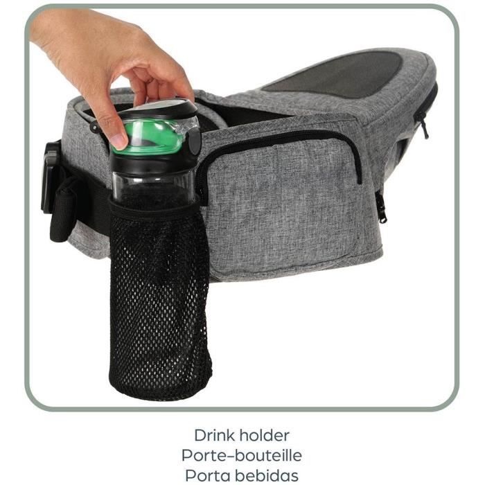 Porte-bébé - Siege de hanche - DREAMBABY - Up & Go - Gris