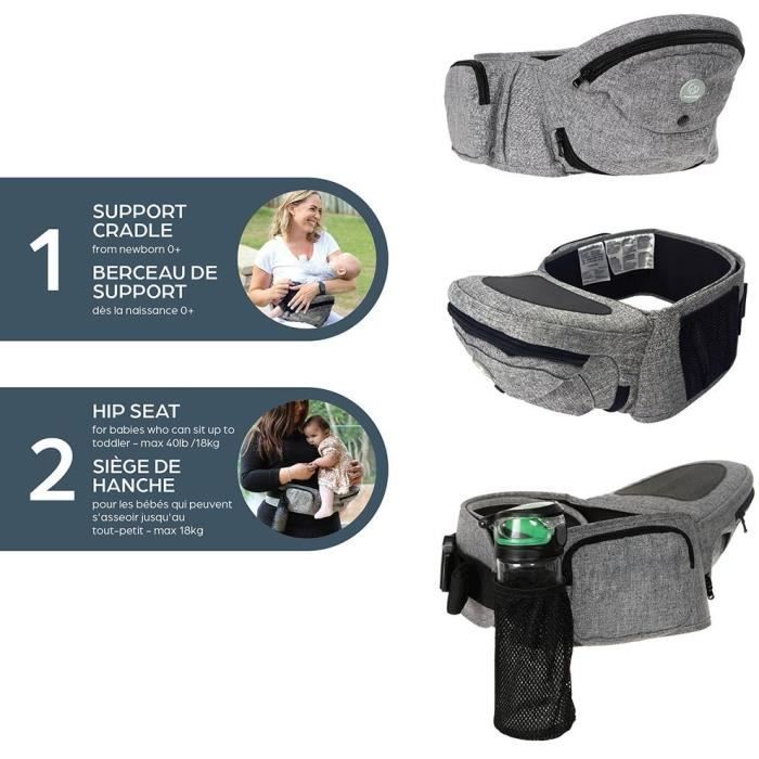 Porte-bébé - Siege de hanche - DREAMBABY - Up & Go - Gris