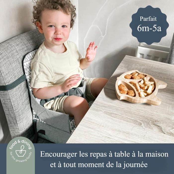 Siege d'appoint d'alimentation portable - DREAMBABY - Grab N Go - Feuilles - Bleu