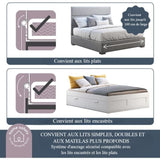 Barriere de lit Dreambaby Nicole  - lits encastrés et aux lits plats- Mesurant 150 cm de large et 50 cm de haut - Gris