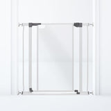 Barriere de sécurité a panneau transparent - DREAMBABY - Fonction maintien en position ouverte- Bas anti-chute - Blanc