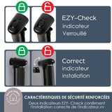 Extra haute barriere de sécurité rétractable - DREAMBABY - 60 a 140 cm H90 cm - Noir