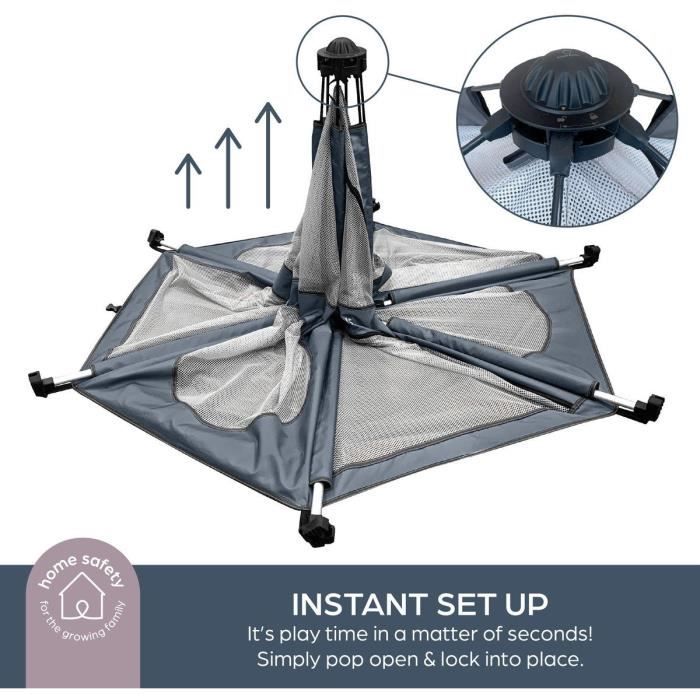 Adventure Parc Pop-Up - DREAMBABY - Tissu avec sac de transport - Housses anti-UV (utilisation extérieur) - Ø 1,3 m - H1 m