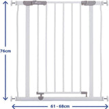 Barriere de sécurité - DREAMBABY - AVA - Montée par pression - 61-67 x 76 cm - Double verrouillage - Blanc