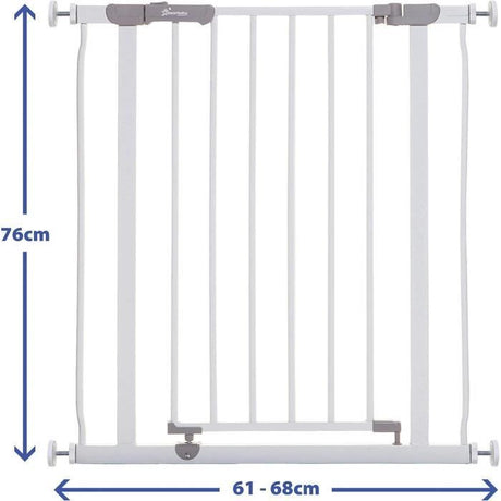Barriere de sécurité - DREAMBABY - AVA - Montée par pression - 61-67 x 76 cm - Double verrouillage - Blanc