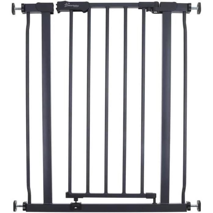 Barriere de sécurité - DREAMBABY - AVA - Montée par pression - 61-68 x 75 cm - Double verrouillage - Anthracite