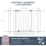 Barriere de sécurité - DREAMBABY - Ava - Montée sur pression - Pour 75-108 cm, 76 cm de hauteur