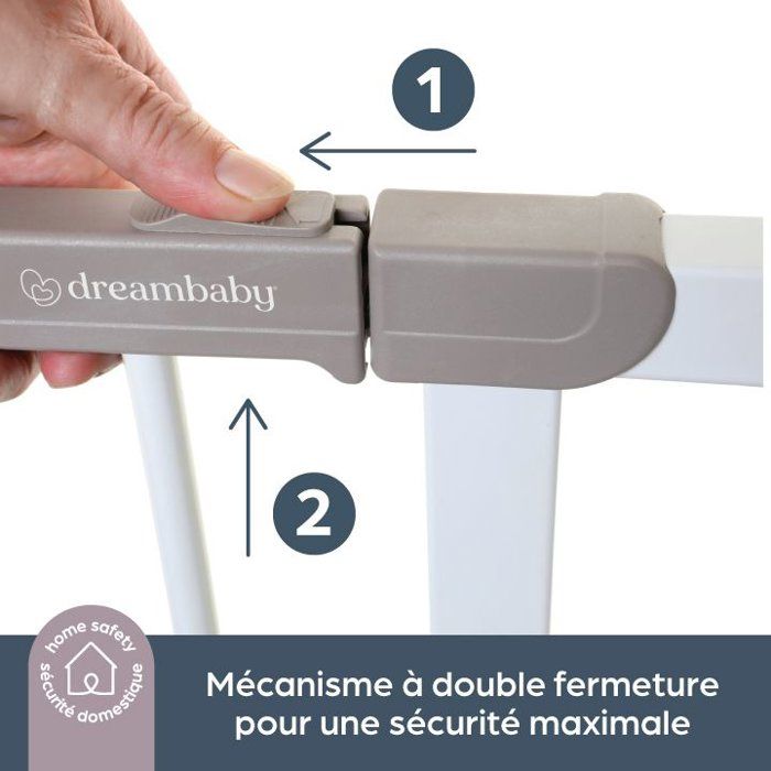 Barriere de sécurité - DREAMBABY - Ava - Montée sur pression - Pour 75-108 cm, 76 cm de hauteur