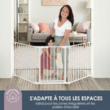 Barriere de sécurité enfant - Discovery 3  - DREAMBABY - 74,5 cm a 1,95 cm - Blanc