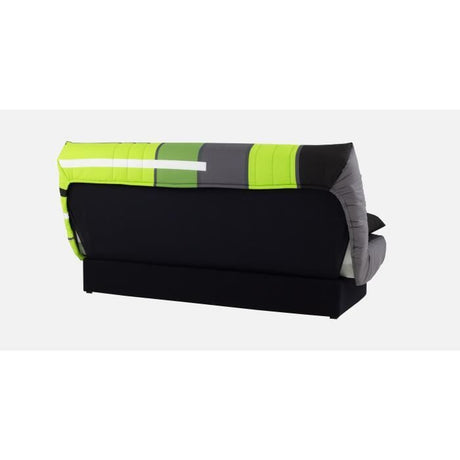 Canapé convertible clic clac 3 places - Tissu motif Piste vert - L 190 x P 92 cm - DREAM - Style Contemporain