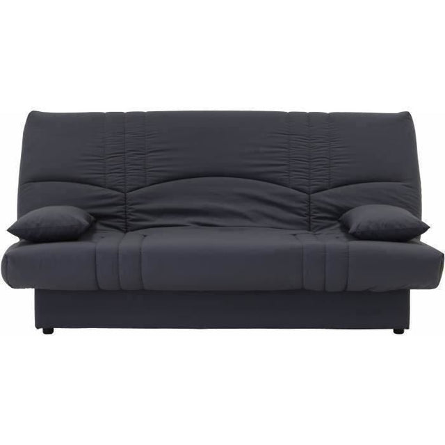 Canapé convertible clic clac 3 places - Tissu Gris anthracite - L 190 x P 92 cm - DREAM - Style Contemporain