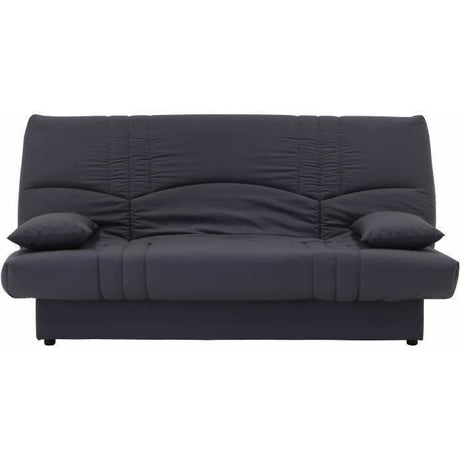 Canapé convertible clic clac 3 places - Tissu Gris anthracite - L 190 x P 92 cm - DREAM - Style Contemporain