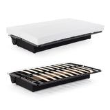 Canapé convertible clic clac 3 places - Tissu motif Bikini bleu - L 190 x P 92 cm - DREAM - Style Contemporain