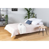 Canapé convertible clic clac 3 places - Tissu motif Bikini bleu - L 190 x P 92 cm - DREAM - Style Contemporain