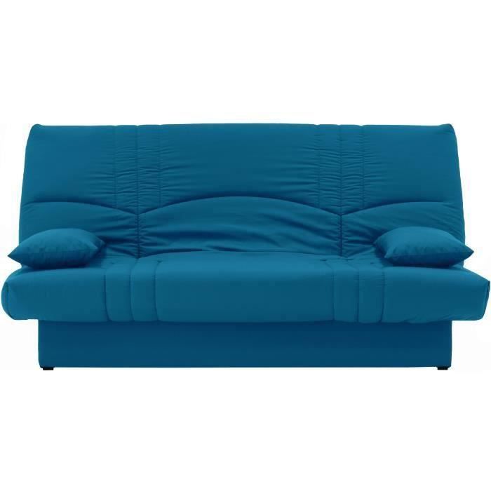 Banquette clic clac 3 places - Tissu bleu canard -  Style Contemporain - L 190 x P92 cm - DREAM