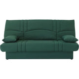 Canapé convertible clic clac 3 places - Tissu Vert foret - L 190 x P 92 cm - DREAM - Style Contemporain