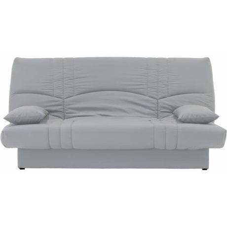 Canapé convertible clic clac 3 places - Tissu Gris clair - L 190 x P 92 cm - DREAM - Style Contemporain