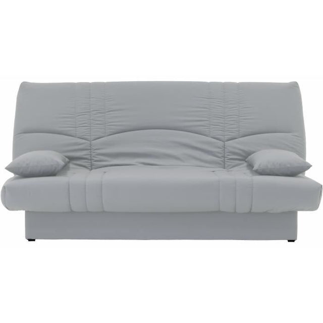 Canapé convertible clic clac 3 places - Tissu Gris clair - L 190 x P 92 cm - DREAM - Style Contemporain