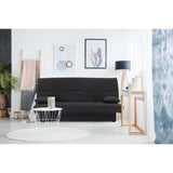 Canapé convertible clic clac 3 places - Tissu Noir - L 190 x P 92 cm - DREAM - Style Contemporain