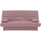 Canapé convertible clic clac 3 places - Tissu Rose - L 190 x P 92 cm - DREAM - Style Contemporain