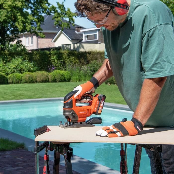 Pack 3 outils - DUAL POWER - 20 V - Meuleuse d'angle + perceuse/visseuse + scie sauteuse - 2 batteries et chargeur - Sac