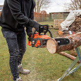 Tronçonneuse a Batterie - Dual Power - POWDPGCSS2 - Élagueuse sur batterie de 40 V - Guide de 350 mm - Batterie et chargeur inclus