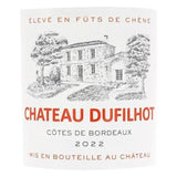 Château Dufilhot 2023 Côtes de Bordeaux - Vin rouge  lot de 6 bouteilles en Caisse bois