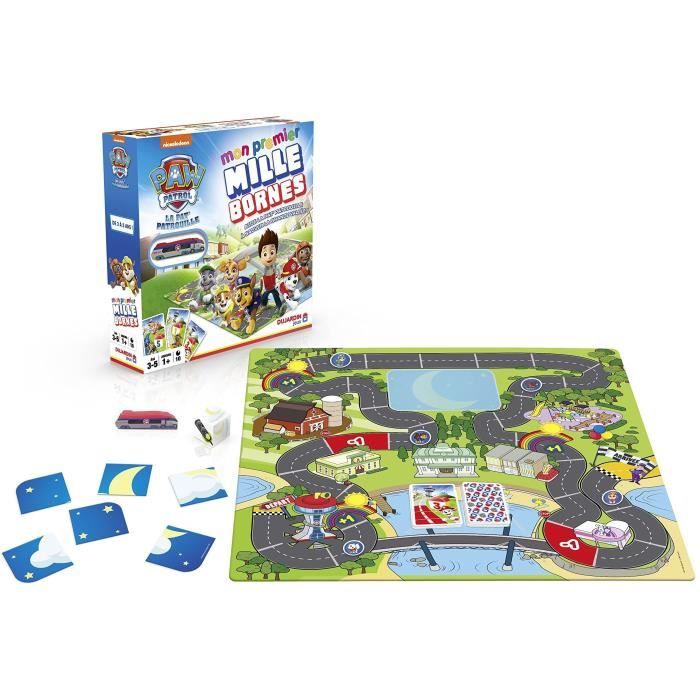 MILLE BORNES PAT PATROUILLE - Jeu de société - DUJARDIN - La Pat' Patrouille sauve la Grande Vallée dans ce jeu collaboratif