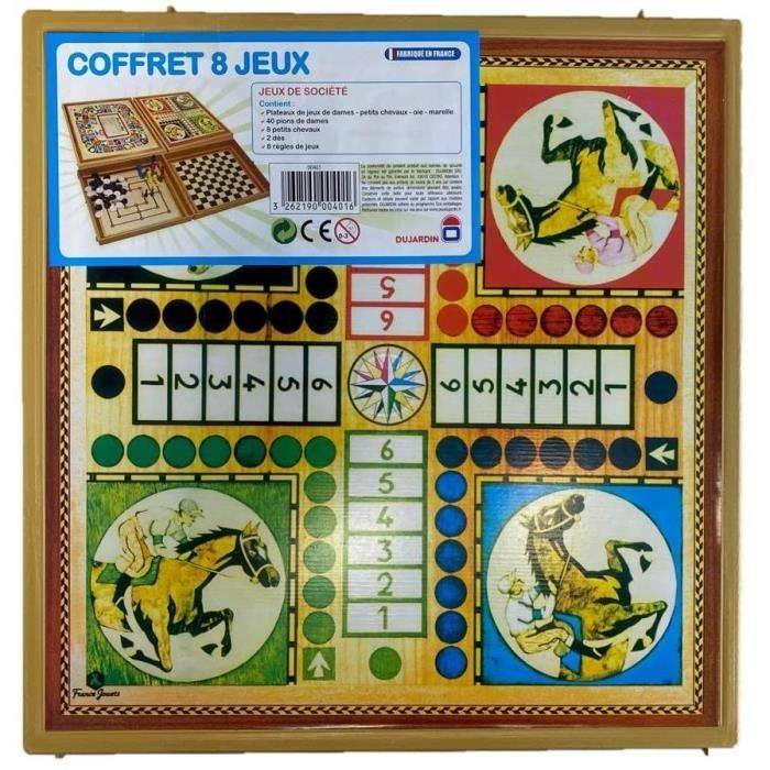 COFFRET 8 JEUX STANDARD - Jeu de société - DUJARDIN - Profitez de 8 jeux classiques réunis dans un seul coffret