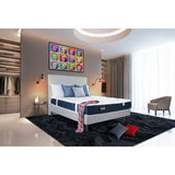 Ensemble matelas sommier  140x190 marque DUNLOPILLO - Hauteur 18 cm - Mousse Aérial - Soutien Ferme - Fabriqué en France