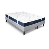 Ensemble matelas sommier  160x200 (2x80) marque DUNLOPILLO - Hauteur 18 cm - Mousse Aérial - Soutien Ferme - Fabriqué en France