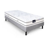 Ensemble matelas sommier  90x190 marque DUNLOPILLO - Hauteur 20 cm - Ressorts ensachés -5 zones - Equilibré - Fabriqué en France