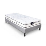 Ensemble matelas sommier  90x200 marque DUNLOPILLO - Hauteur 20 cm - Ressorts ensachés -5 zones - Equilibré - Fabriqué en France