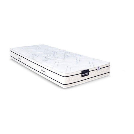 Ensemble matelas sommier  90x200 marque DUNLOPILLO - Hauteur 20 cm - Ressorts ensachés -5 zones - Equilibré - Fabriqué en France
