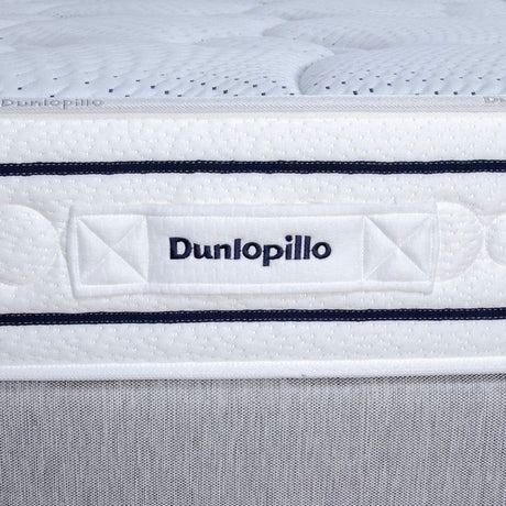 Ensemble matelas sommier  180x200 (2x90)marque DUNLOPILLO Hauteur 21 cm- Latex -7 zones - Soutien Équilibré - Fabriqué en France