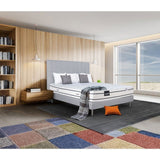 Ensemble matelas sommier  180x200 (2x90)marque DUNLOPILLO Hauteur 21 cm- Latex -7 zones - Soutien Équilibré - Fabriqué en France