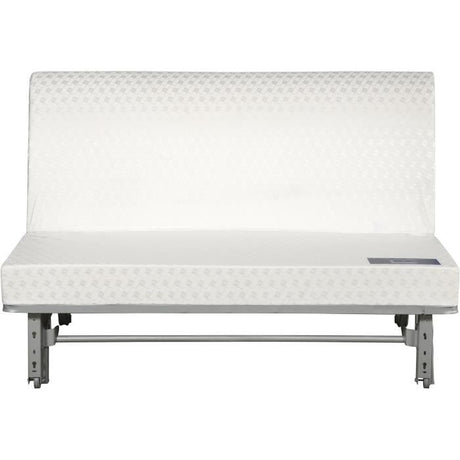 Banquette convertible BZ DUNLOPILLO- 2 places - Tissu gris - L 140 x H 94 x P 55 cm - PEARL