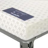 Banquette convertible BZ DUNLOPILLO- 2 places - Tissu gris - L 140 x H 94 x P 55 cm - PEARL